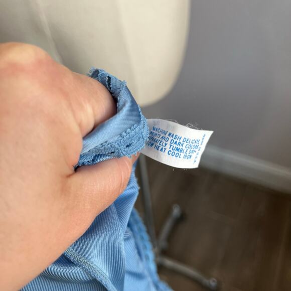 Vanity Fair Vintage Blue Nylon Nightgown & Robe Set Long Maxi Size 34 - Picture 9 of 13